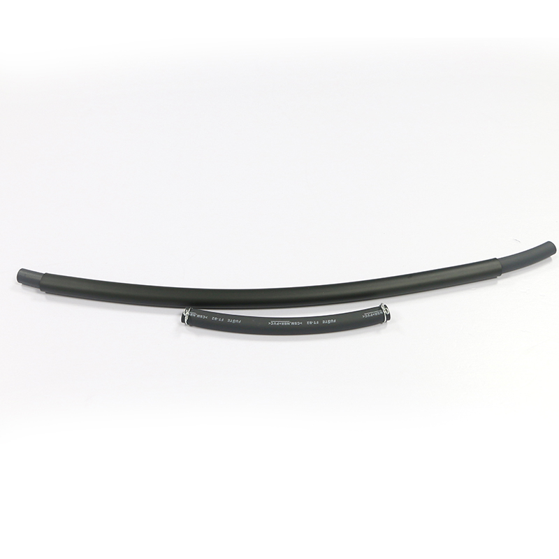 Custom black NBR PVC CSM  fuel line hose with wire spring clips clamp